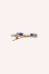 Purple Flower Hearts and Pearls Clamp Clip - Anna Sui Online