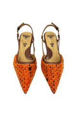 John Fluevog x Anna Sui Marmalade Tweed Slingback - Anna Sui Discount