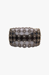 Lacey Embroidered Crystal Headband - Gold - Anna Sui Sale