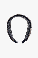 Lacey Embroidered Crystal Headband - Gold - Anna Sui Sale