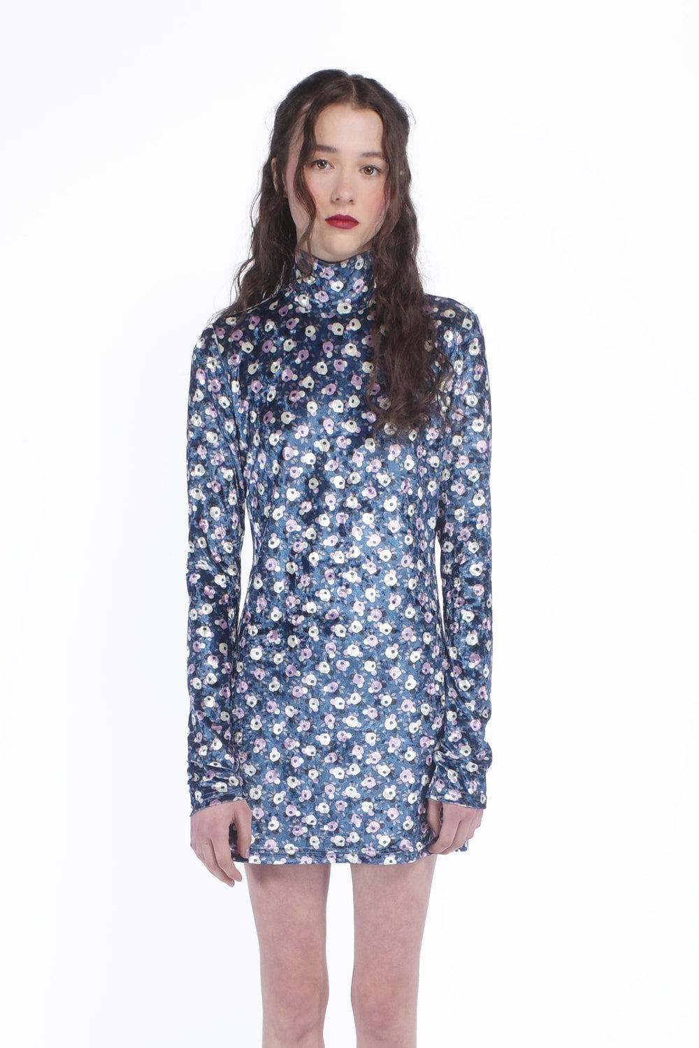 Posie Stretch Velvet Turtleneck Dress - Anna Sui Discount