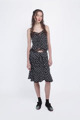 Polka Dot Ruched Lace Camisole - Anna Sui Outlet