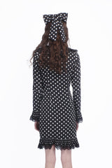 Polka Dot Pleated Wrap Dress - Anna Sui US