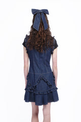Denim Ruffle Dress - Anna Sui Sale