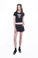 Denim Embroidered Roses Shorts - Anna Sui Sale