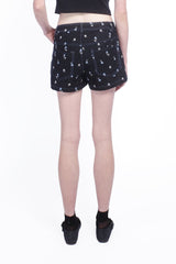 Denim Embroidered Roses Shorts - Anna Sui Sale
