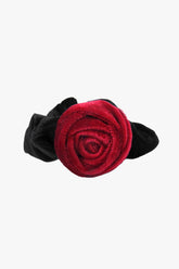 Velvet Rosette Scrunchie - Red - Anna Sui Online