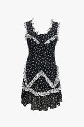 Ditsy Dot Chiffon Ruffle Dress - Anna Sui US
