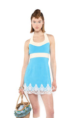 Cabana Terry Halter Lace Dress - Anna Sui Online