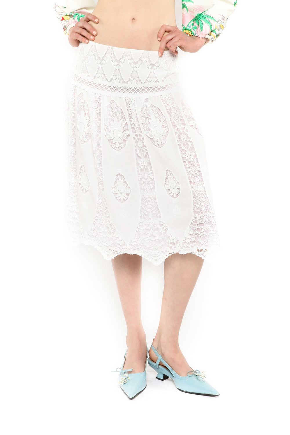 Applique Lace Combo Skirt - Anna Sui Sale