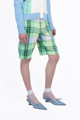 Capri Plaid Bermuda Shorts - Anna Sui Sale