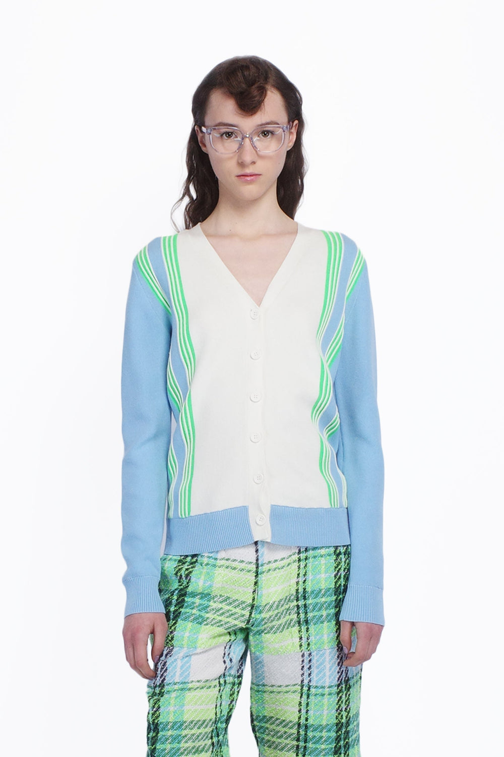 Amalfi Knit Cardigan - Baby Blue - Anna Sui Discount