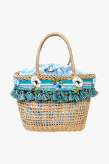 Raffia Tassel Bag - Baby Blue - Anna Sui Sale