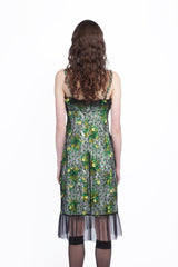 Rosebuds Lace Combo Slip Dress - Anna Sui US