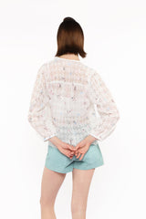 Embroidered Lacey Trellis Blouse - Anna Sui Outlet