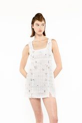 Embroidered Lacey Trellis Mini Dress - Anna Sui US