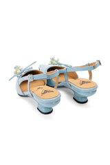 John Fluevog x Anna Sui Slingback Heels - Blue - Anna Sui Online