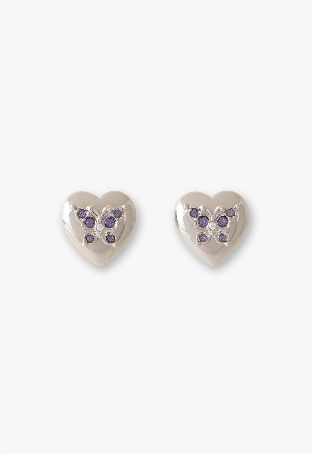 Butterfly Heart Stud Earrings - Anna Sui Sale