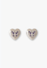 Butterfly Heart Stud Earrings - Anna Sui Sale