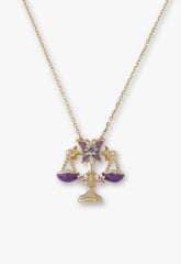 Libra Zodiac Necklace - Anna Sui Sale
