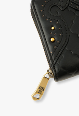 Victorian Quilted Small Wallet - Black - Anna Sui Outlet