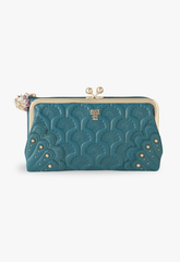 Peacock Embossed Wallet - Turquoise - Anna Sui Sale