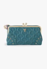 Peacock Embossed Wallet - Turquoise - Anna Sui Sale