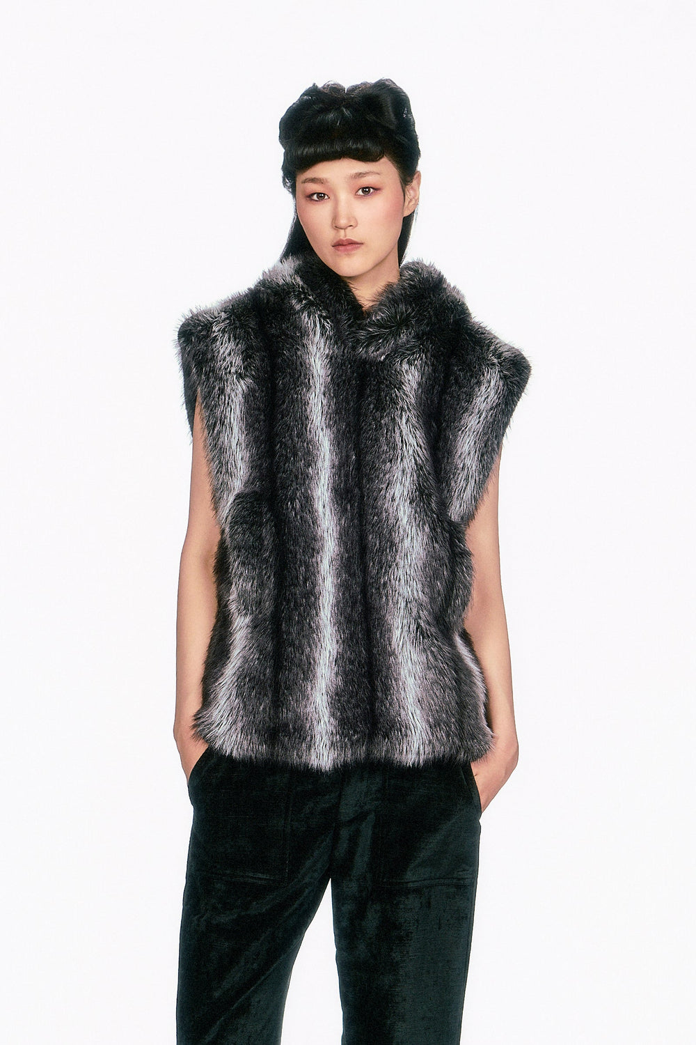 Faux Silver Fox Hoodie - Anna Sui Sale