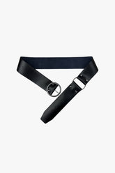 O-Ring Leather Belt - Black - Anna Sui Discount