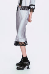 Boudoir Satin Lace Skirt - Anna Sui Online