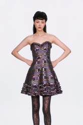 Shangri-La Taffeta Strapless Party Dress - Anna Sui Online