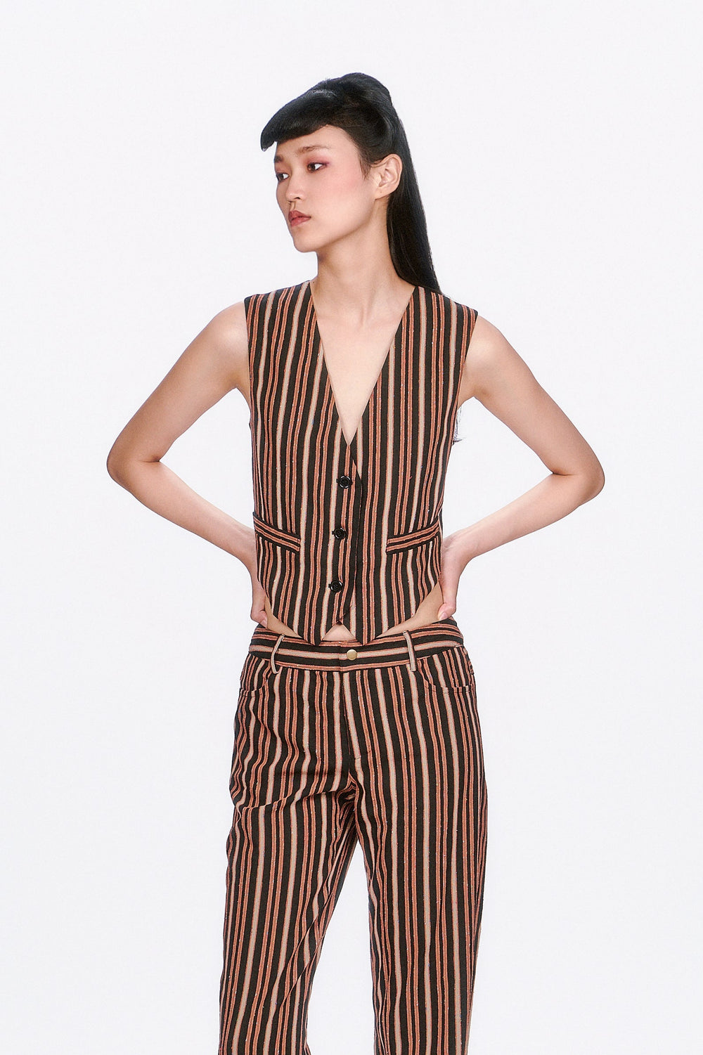 Pinstripe Vest - Anna Sui Outlet