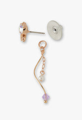 Rose Gold Butterfly Stud Earrings with Detachable Dangle - Anna Sui Discount