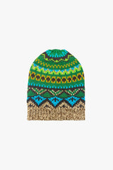Fair Isle Beanie - Teal - Anna Sui Outlet