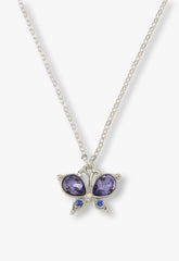 Silver Butterfly Necklace - Anna Sui Sale