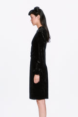 Boudoir Velvet Long Sleeve Dress - Anna Sui US