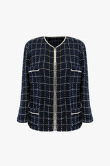 Windowpane Tweed Jacket - Anna Sui Discount