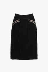 Vintage Velvet Embroidered Mini Skirt - Anna Sui Sale