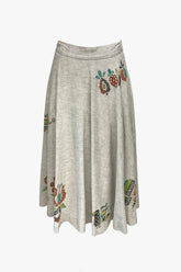 Vintage 60's Circular Hand Embroidered Midi Skirt - Anna Sui Online