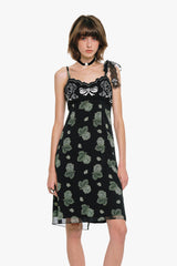 Sketch Roses Chiffon Embroidery Slip Dress - Anna Sui Sale