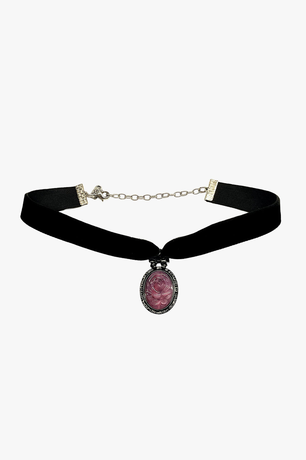 Rose Drop Choker Necklace - Dusty Rose - Anna Sui Discount