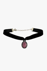 Rose Drop Choker Necklace - Dusty Rose - Anna Sui Discount
