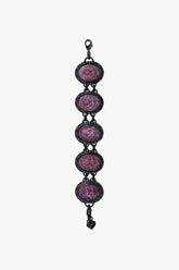 Carved Rose Black Bracelet - Dusty Rose - Anna Sui Online