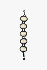 Carved Rose Black Bracelet - Ivory - Anna Sui Outlet