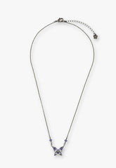 Shining Butterfly Necklace - Purple Gunmetal - Anna Sui Outlet