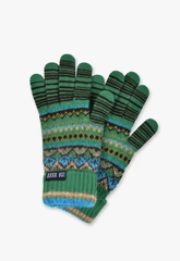 Anna Sui Fair Isle Gloves- Green - Anna Sui Sale