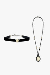 Carved Rose Victorian Necklace & Choker Set – Ivory - Anna Sui Online