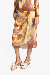 Sunburst Mesh Sarong Skirt - Anna Sui Outlet