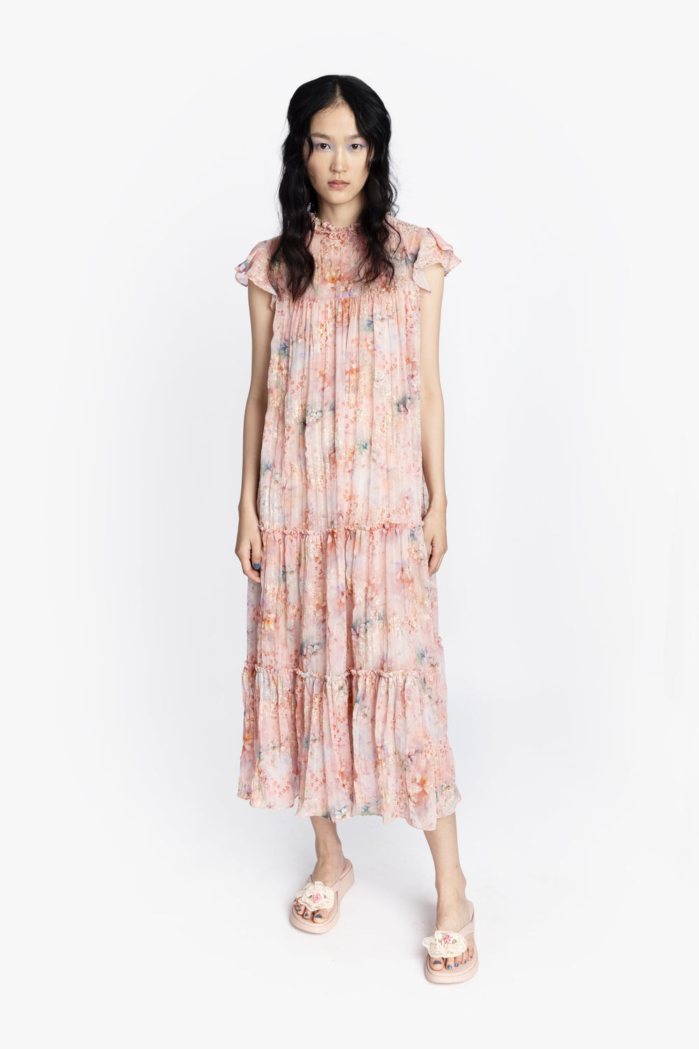 Oasis Blooms Tiered Maxi Dress - Anna Sui Sale