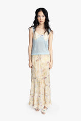 Lingerie Lace Knit Camisole - Sky Blue - Anna Sui Online